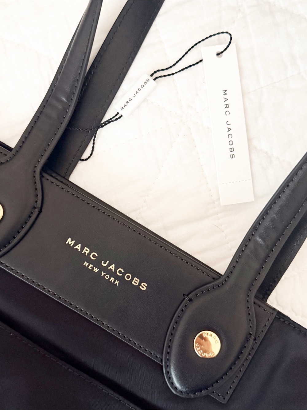 NEW Marc Jacobs Preppy Black Nylon Baby Bag NWT - Picture 3 of 9